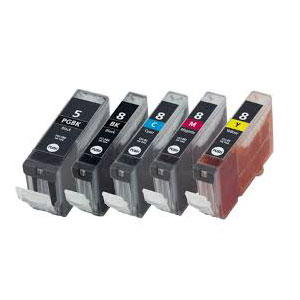 Canon Compatible PGI5BK & CLI8 Rainbow Pack (B/C/M/Y) 5 inks