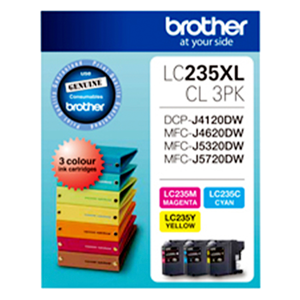 Genuine Brother LC235XLCL3PK Hi-Yield 3 Pack - Colour