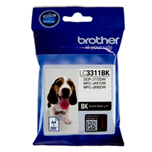Genuine LC3311BK Brother Black Ink Cartridge