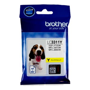 Genuine LC3311Y Brother Yellow Ink Cartridge