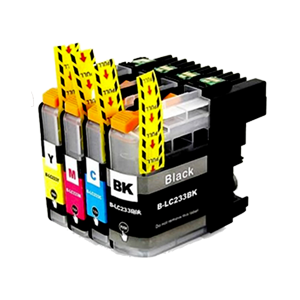 Premium Compatible LC233SET Set of 4 Cartridges (1 each of Black / Cyan / Magenta / Yellow)