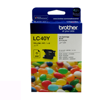 Genuine Brother LC40Y Ink Cartridge - Yellow 300 Pages