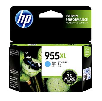 HP Genuine 955XL Cyan Hi Capacity Ink Cartridge - L0S63A