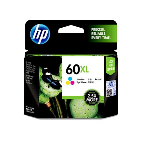 HP Genuine 60XL Tri-Colour High Yield Ink Cartridge - CC644WA