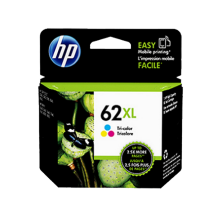 HP Genuine 62XL Large Tri Colour Ink Cartridge - C2P07AA