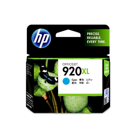 HP Genuine 920XL High Yield Cyan Ink Cartridge - CD972AA