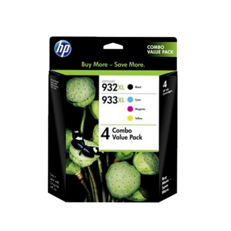 HP Genuine 932XL & 933XL Ink Combo Value 4 Pack- E5Y49A