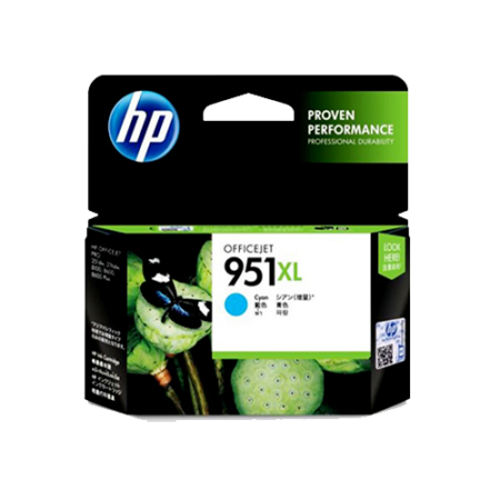 HP Genuine 951XL High Yield Cyan Ink Cartridge - CN046AA