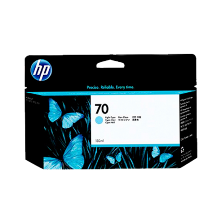 HP Genuine No.70 130ml Ink Cartridge - Light Cyan- C9390A