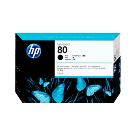 HP Genuine No.80 350ml Ink Cartridge - Black - C4871A