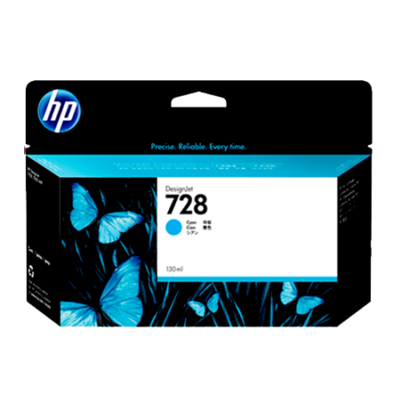 HP 728 130ml Cyan Ink Cartridge