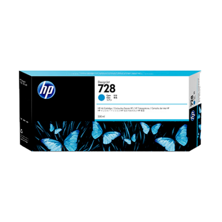HP 728 300ml Cyan Ink Cartridge