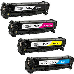 HP Compatible CC530A - 533A Toner Set of 4 (304a)