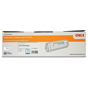 Oki Genuine 46443107 Cyan Toner -10000 pages