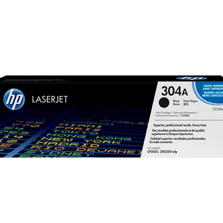 HP Genuine 304A Black Toner CC530A - LaserJet CP2025 CM2320