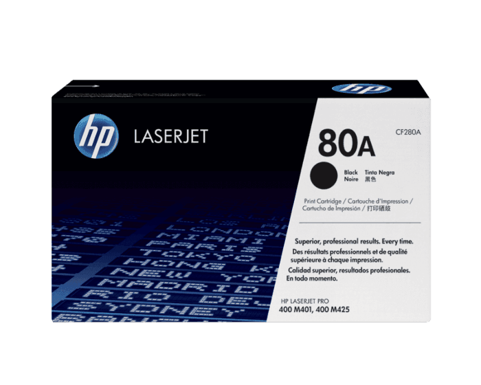 HP Genuine 80A Black Toner CF280A - LaserJet Pro M401 M425