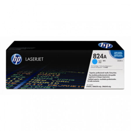 HP Genuine 824A Cyan Toner CB381A - LaserJet CP6015 CM6040