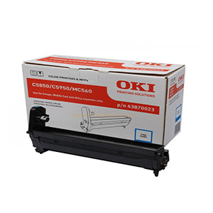 Oki Genuine 43870027 Cyan Drum Unit - C5850 C5950 MC560